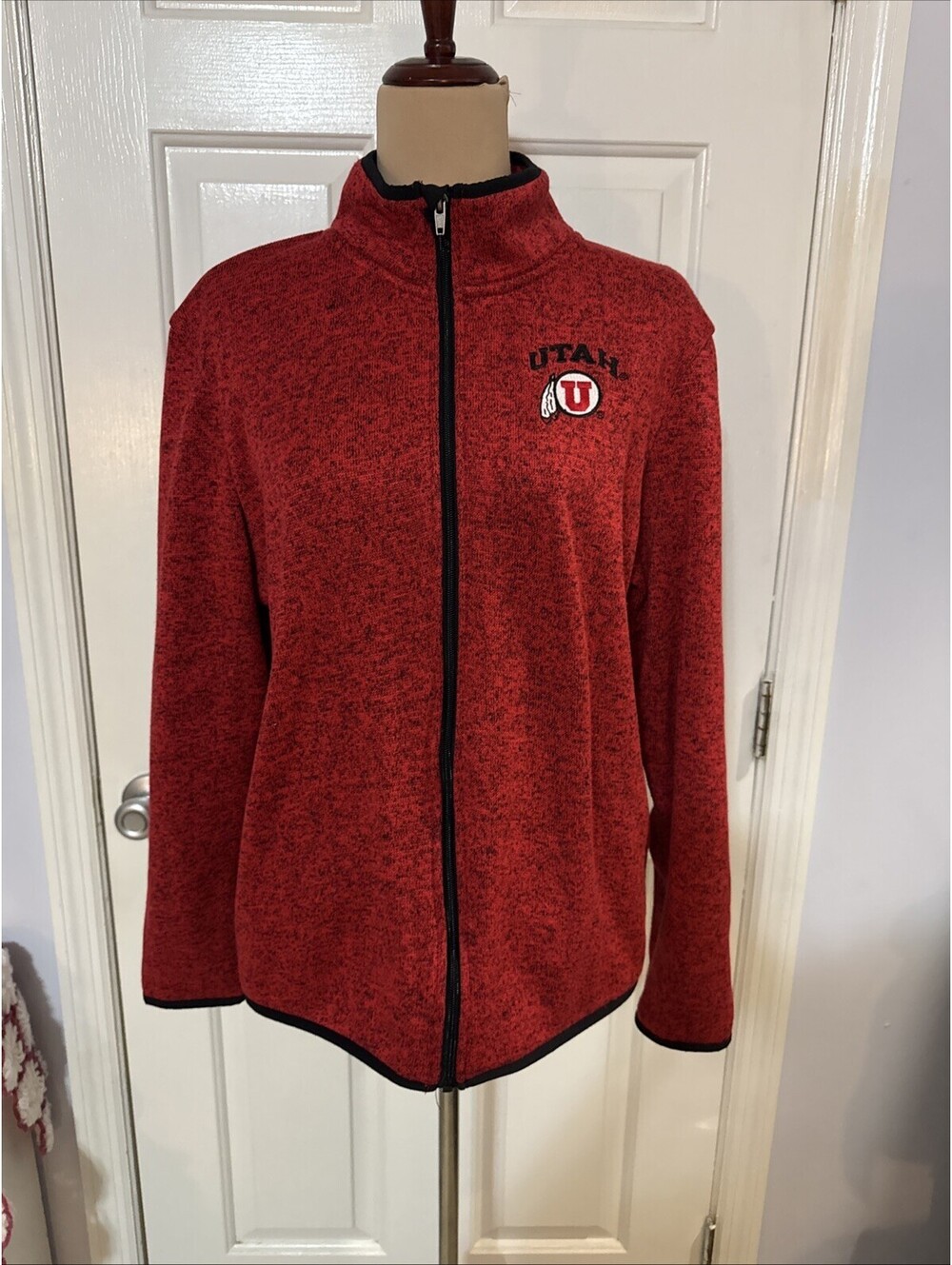University of Utah Utes Colosseum Athletics Red Zip Up Jacket Womens XL